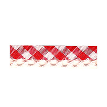 Biais tape gingham lace finish red 714361246